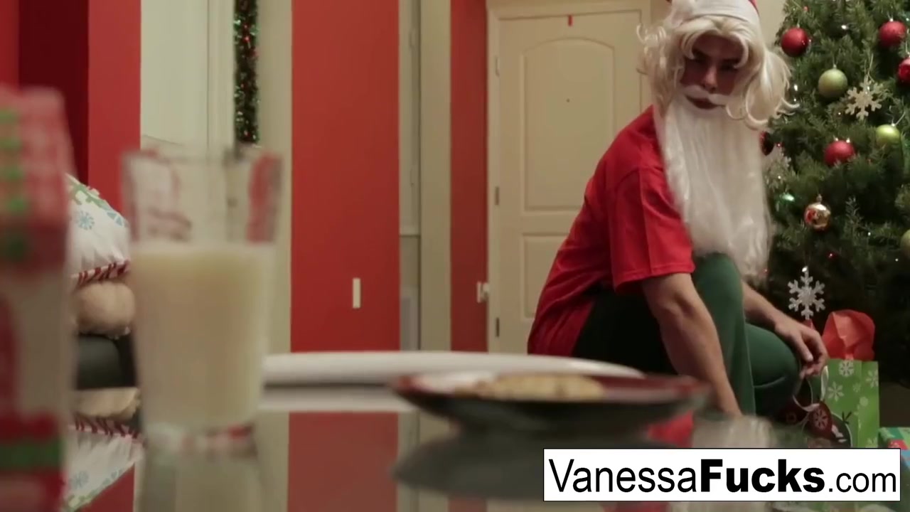 Vanessa Cage - Letting Santa Fuck Her Tight Wet Pussy