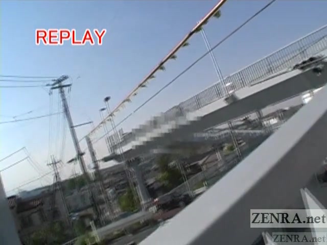 Subtitled busty Japanese public nudist goes for a walk