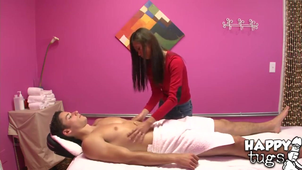 Aron Matthews really enjoys the massage performed by Kim Kong