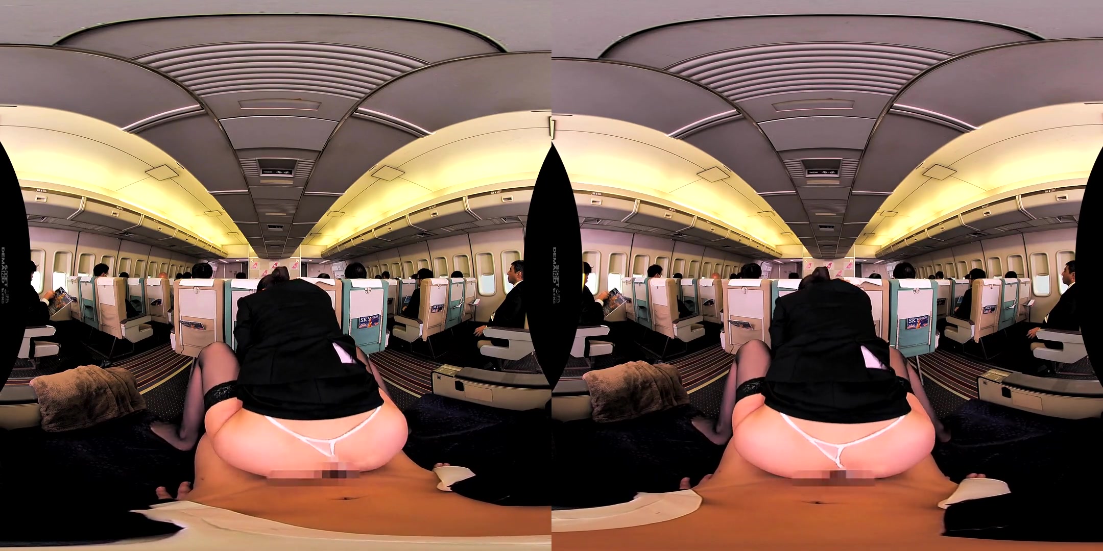 In-Flight Pussy Straddling VR 3 - Asian Uniform Public Sex