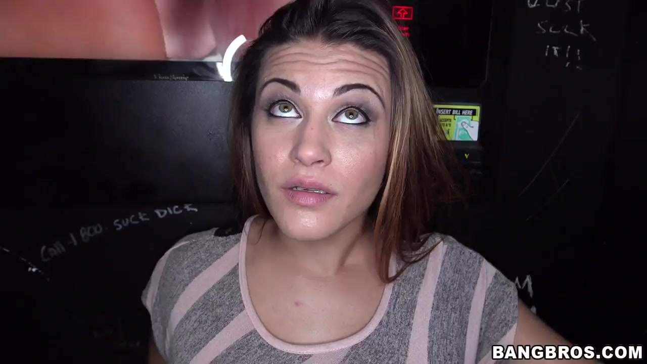 Carmen Ross takes on a gloryhole cock