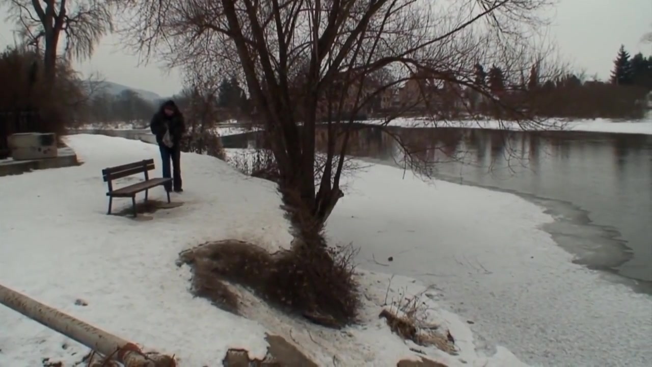 Man Picks Up Blonde Whore And Fucks Her In Snow