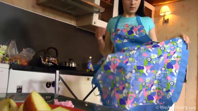 Hairy girl Nancy cleans her new vase - Compilation - WeAreHairy