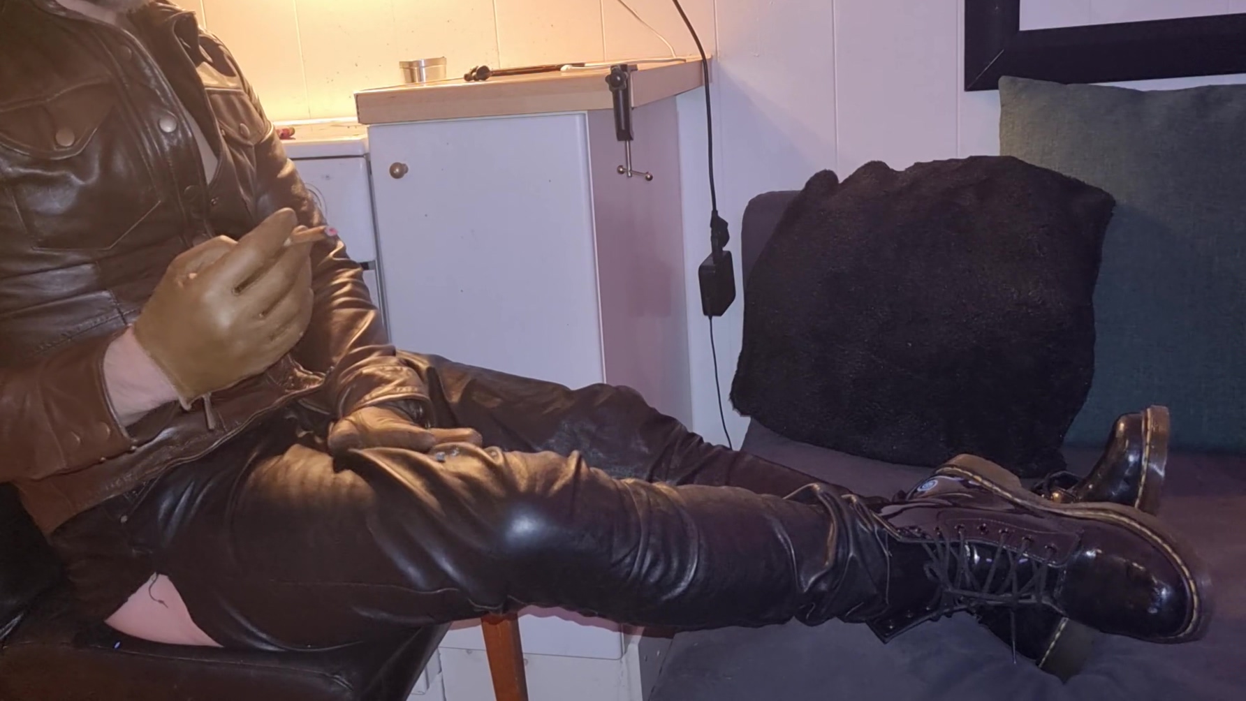 Leather-clad Smoking: A No-no