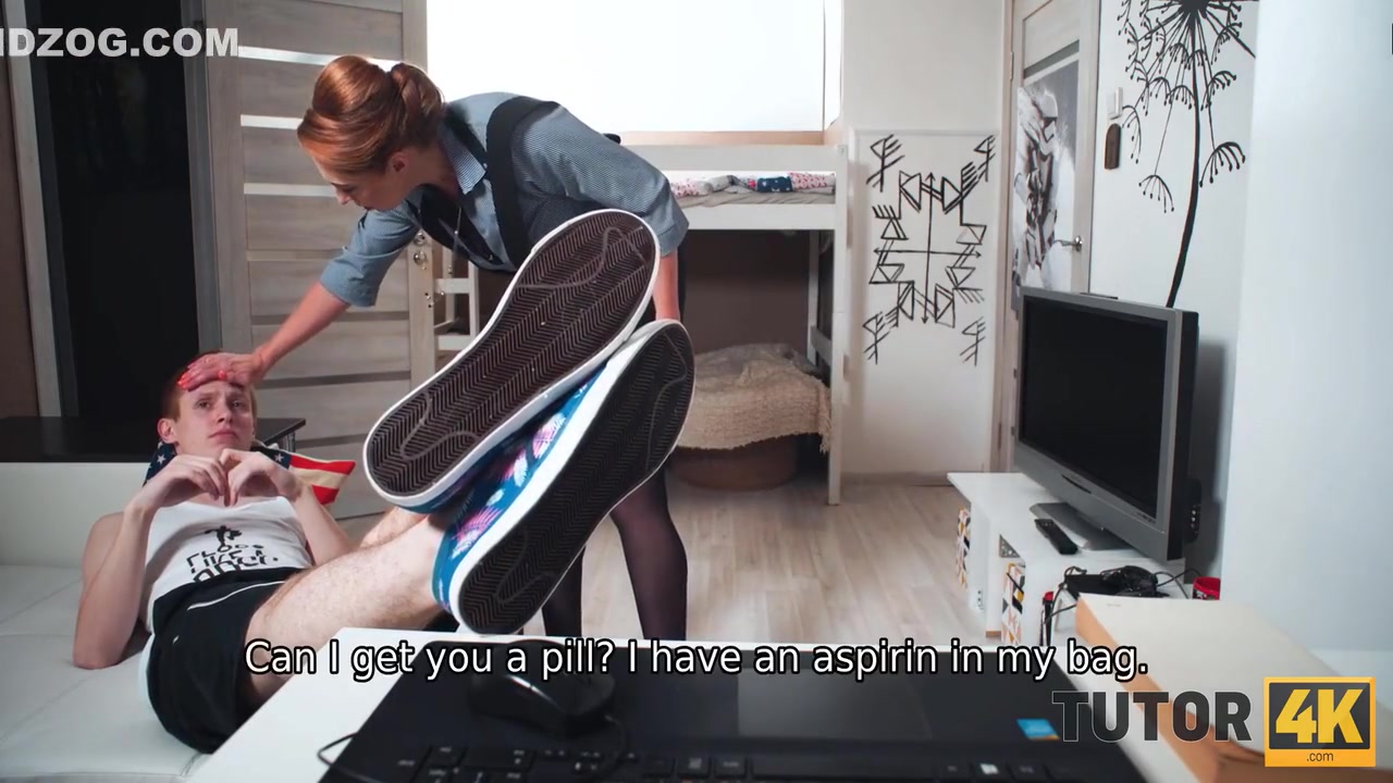 Red-haired English Teachers Get Suddenly Fucked By A Cunning student 18+