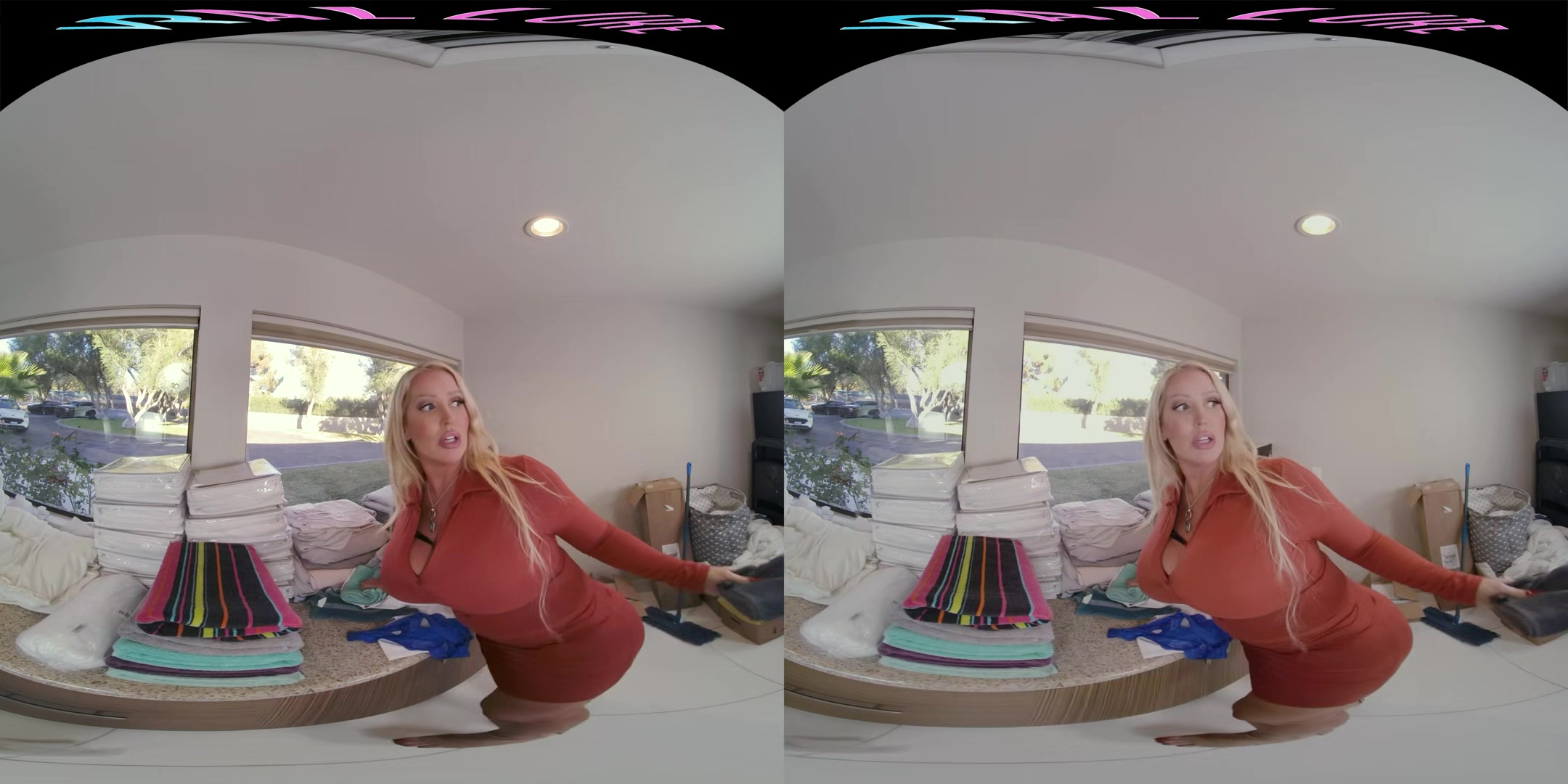 Your horny stepmother wants to teach you a lesson in virtual reality
