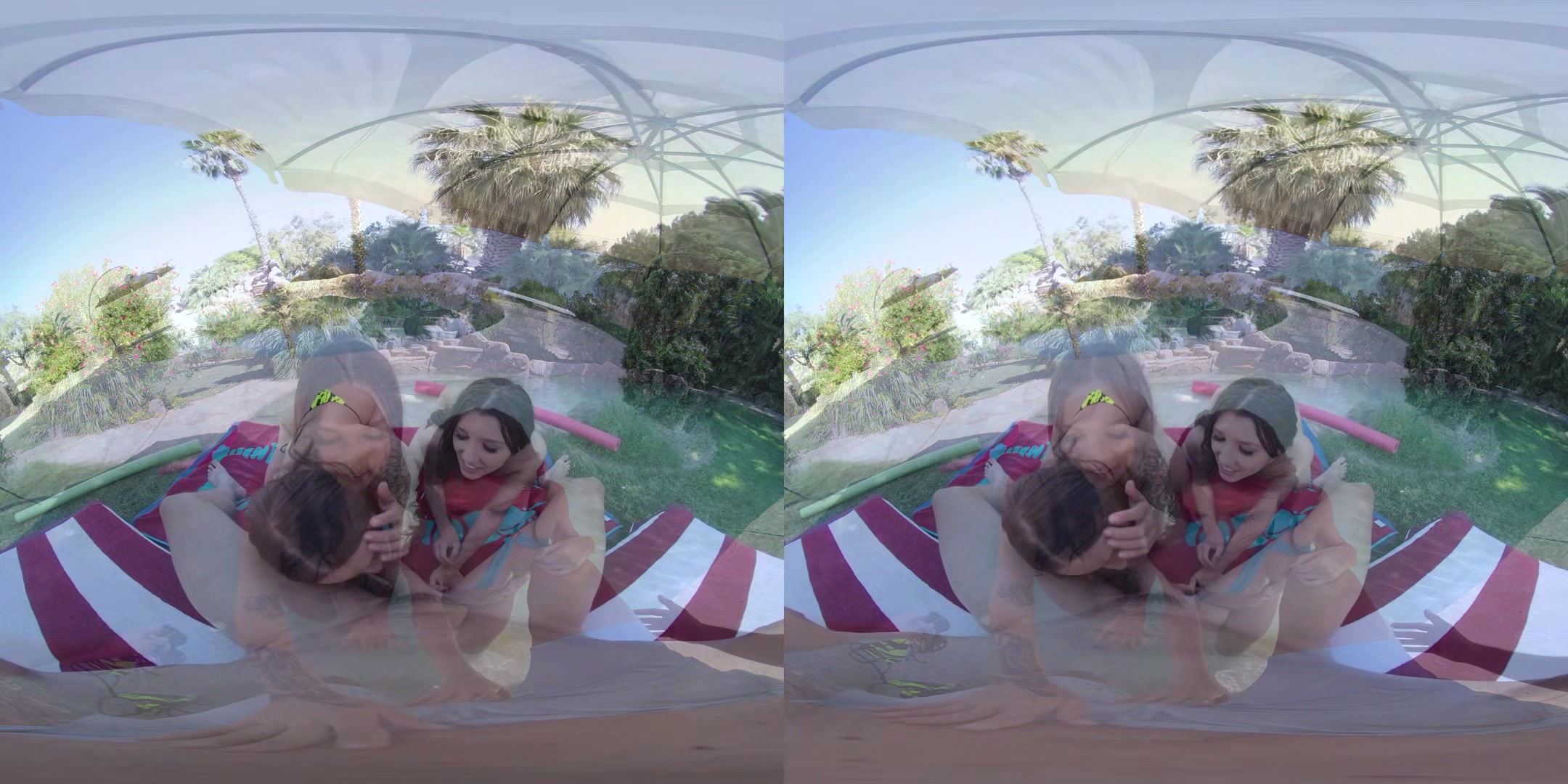 Threesome by the Pool