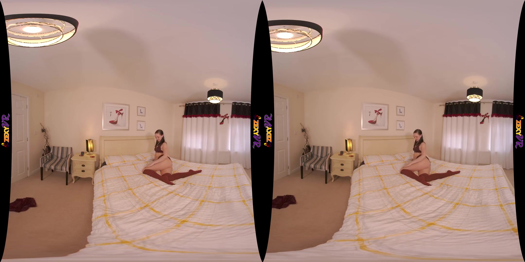 Temping & Teasing - Petite Brunette Striptease on the Bed