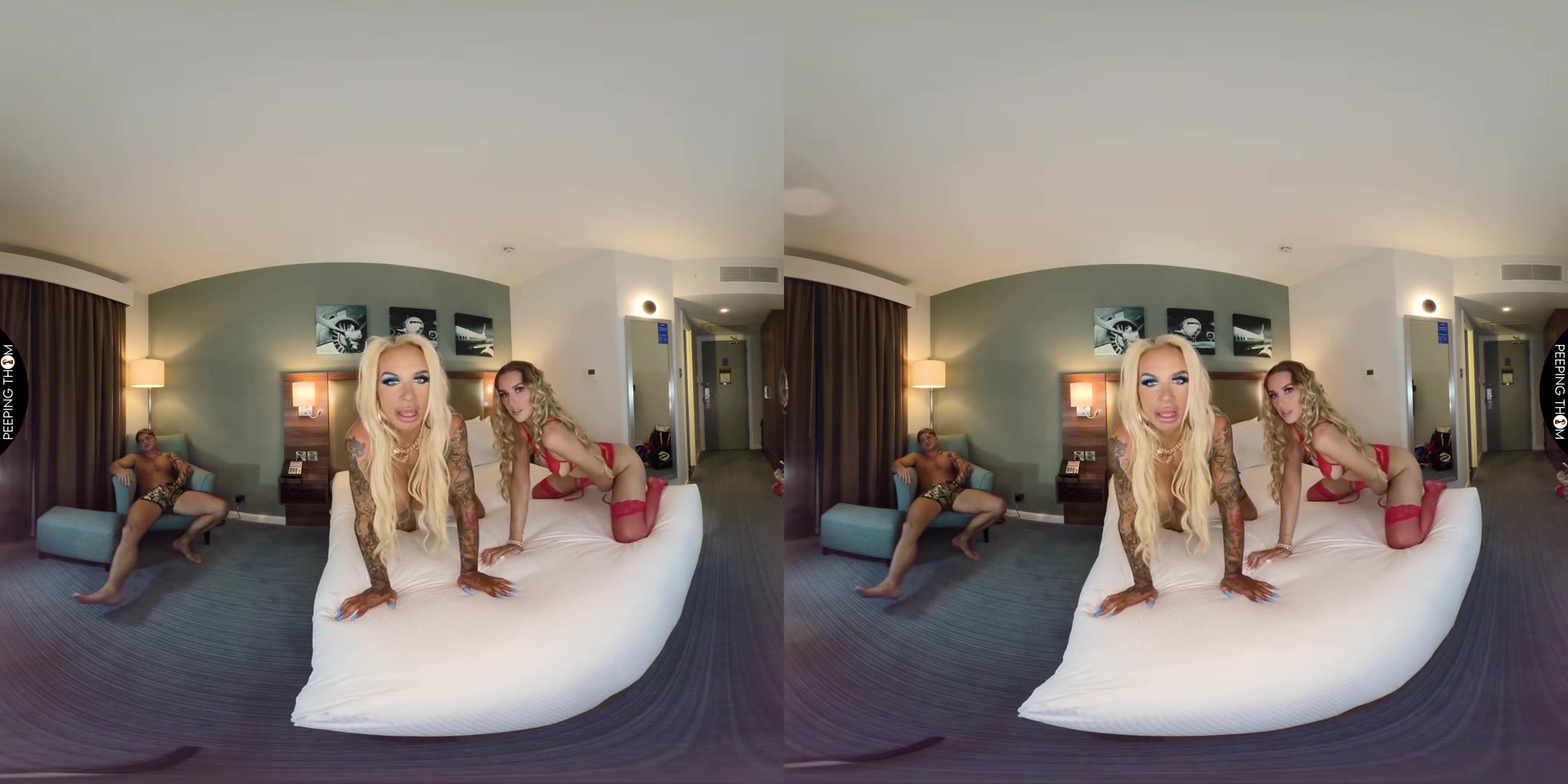 Sophie Anderson and Paige Florence - Filthy Spit Sluts; 3D Porn MFF Threesome VR