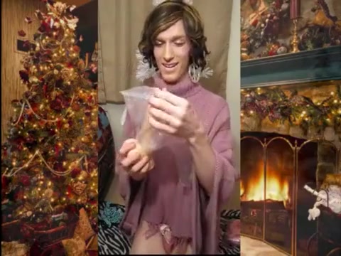 Fays Christmas peculiar humongous dick juice flow