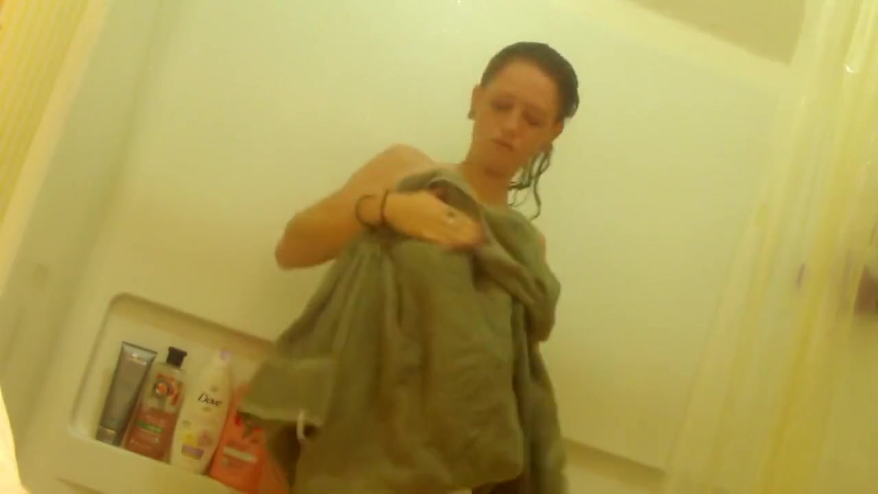 housekeeper spied on in the shower young redhead maid