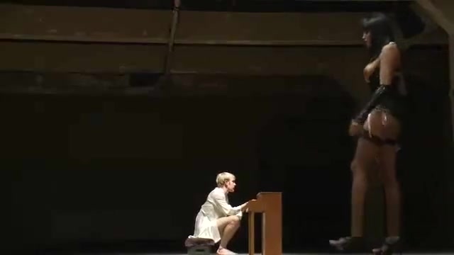 Guy sucks dick and licks balls to tranny in locker room