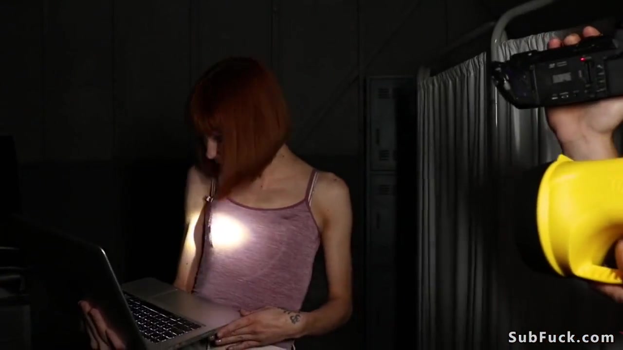 Redhead In Strait Jacket Gangbang Fucked
