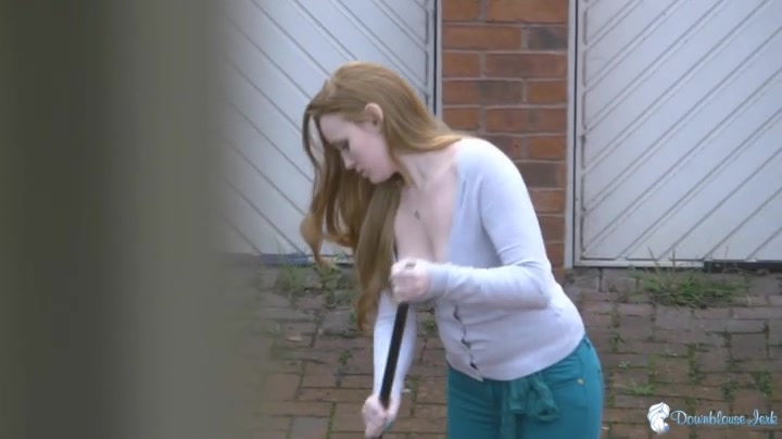 Kloe Kane in Driveway - DownblouseJerk