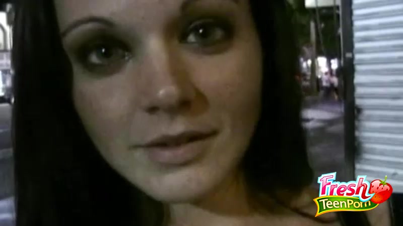 Brunette Babe Sucking the Driver's Dick - ProjectTeenSex