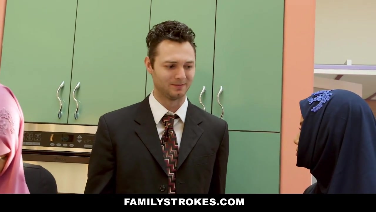 FamilyStrokes - Busty Arabian Wife Rides Cock In Hijab