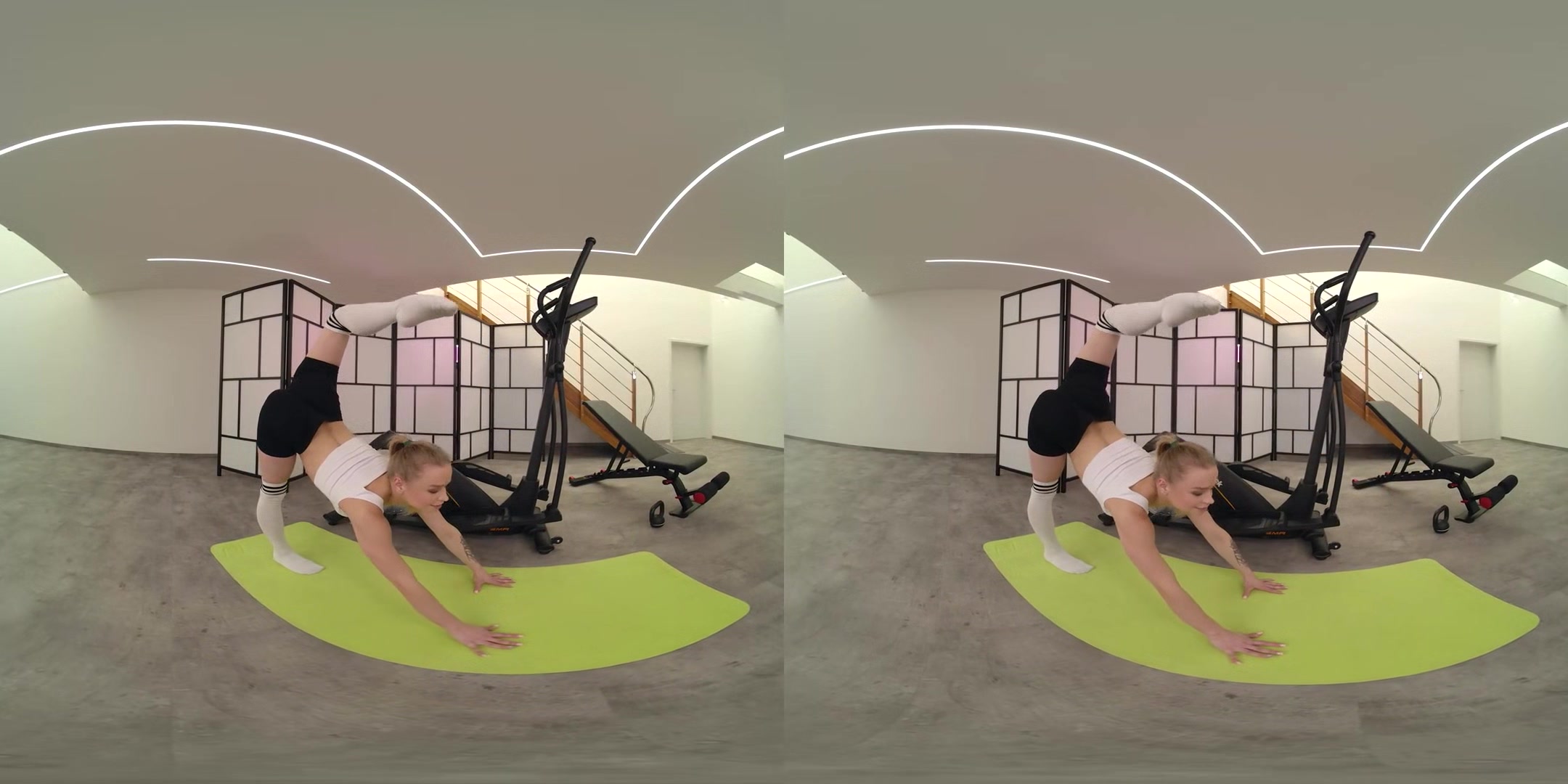Flexible Anal in the Gym - Cute Blonde Teen Pornstar POV