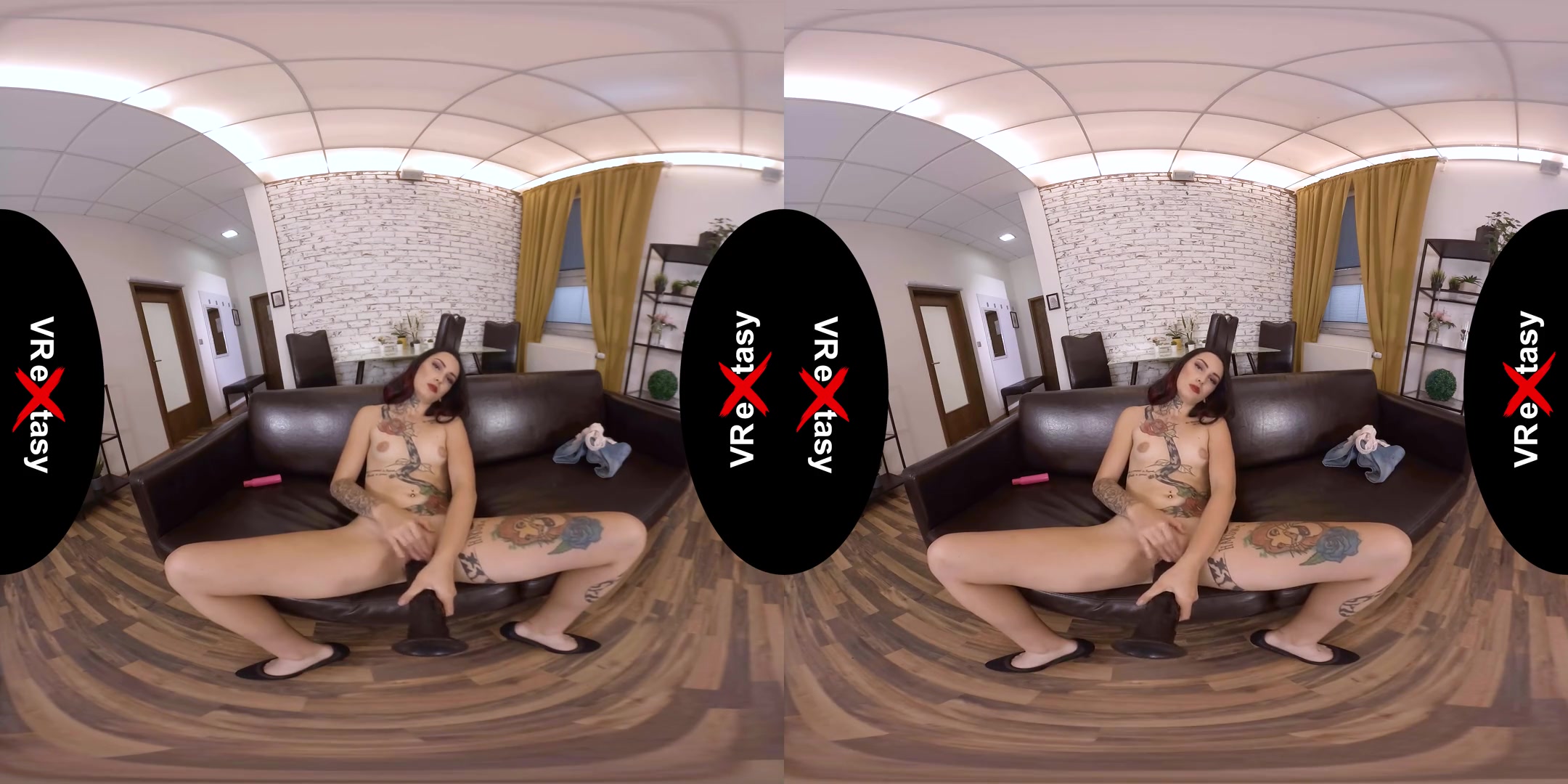 Sharlotta Plays with Big Dildo; Horny Amateur Alt-Girl Solo