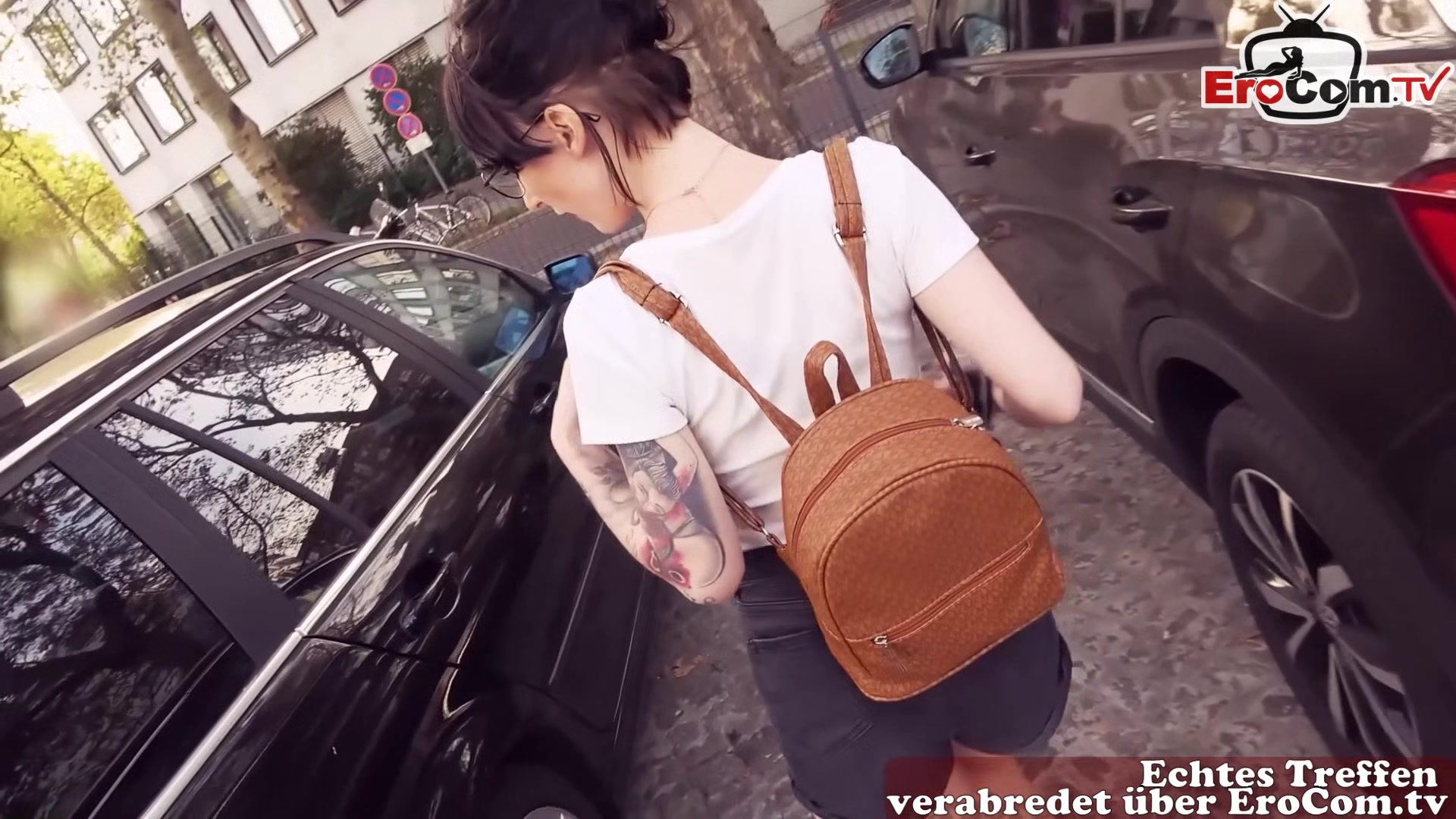 German skinny student teen 18+ public sex and pick up for EroCom Date pov