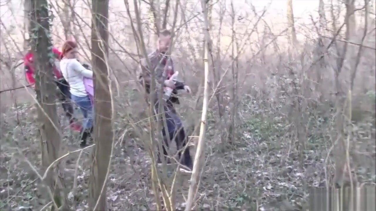 GERMAN REDHEAD teen 18+ IN FMM THREESOME OUTDOOR AT TINDER DATE