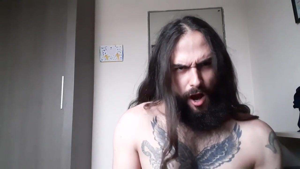 Hot Headbanger Masturbating Until Cumming