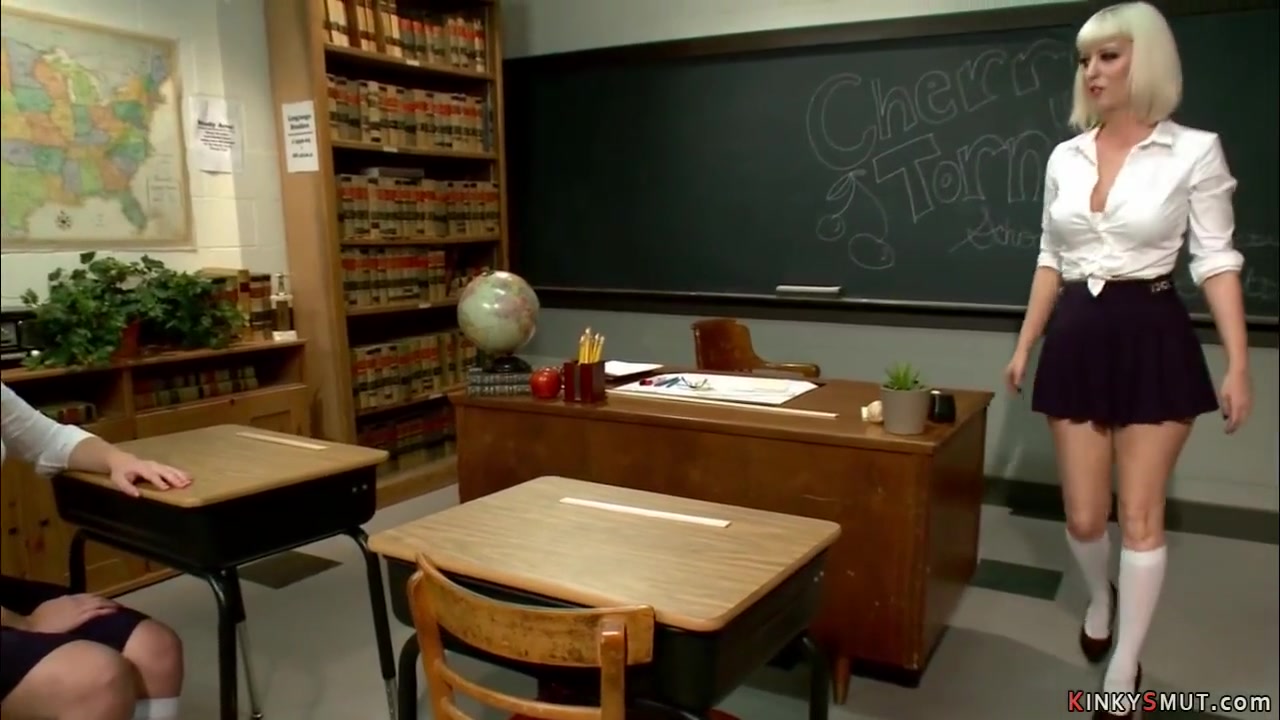 Busty Milf Professor Whips student 18+