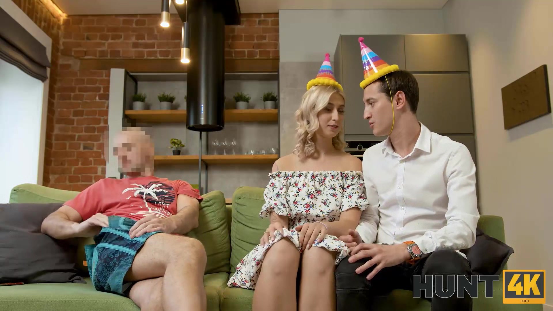 HUNT4K. For cash lucky guy manages to fuck blonde in front of her BF