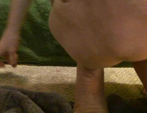 Ann drills her anus with a sex toy in kinky sex film