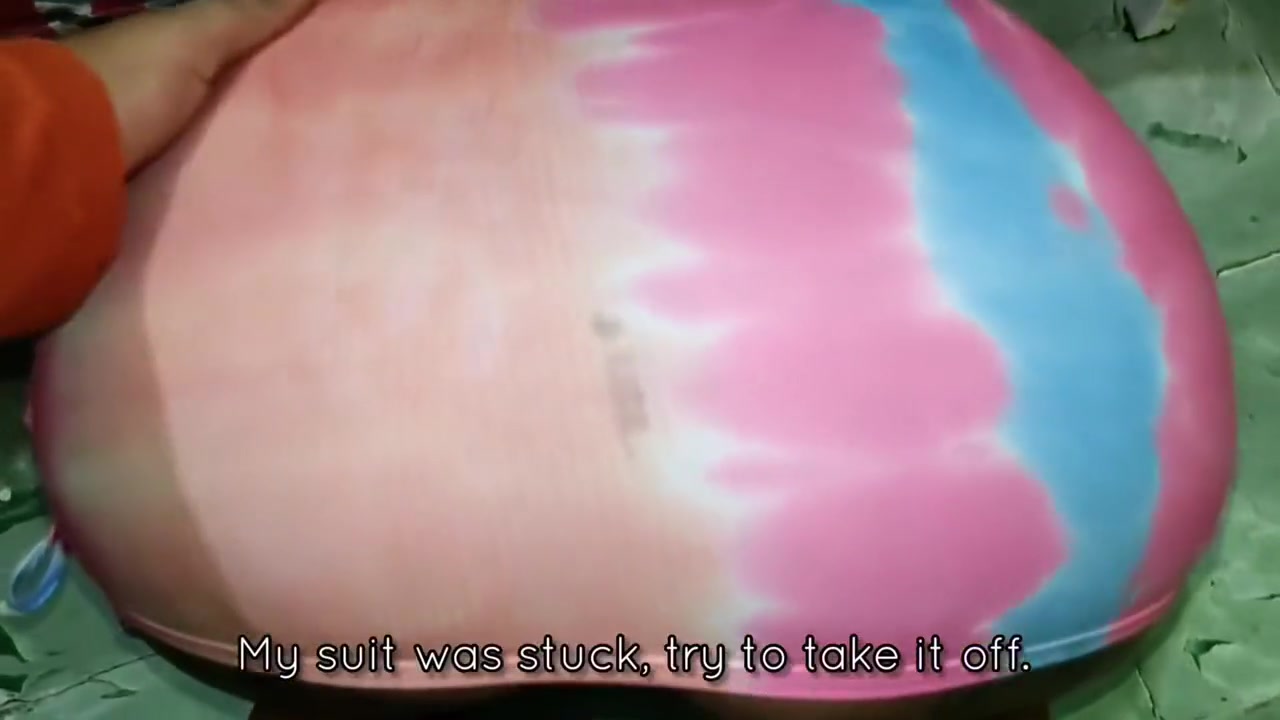 Stepsister Gets Stuck Under The Bed And Her Stepbrother Fucks Her While Helping Her Out. English Sub
