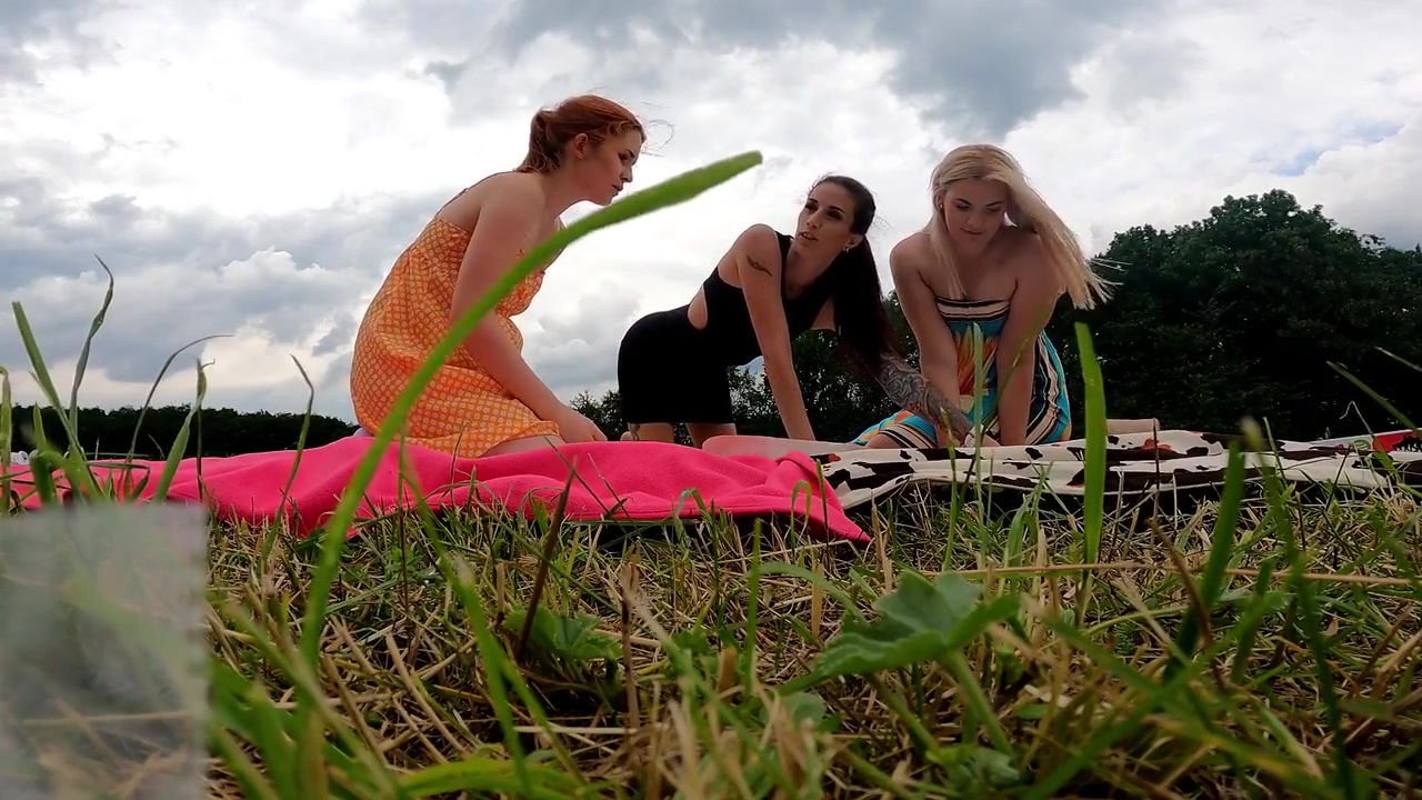 No Panties Girls Outdoors Fun On Try On Haul Day With Lingerie And Short Summer Dress And Miniskirts