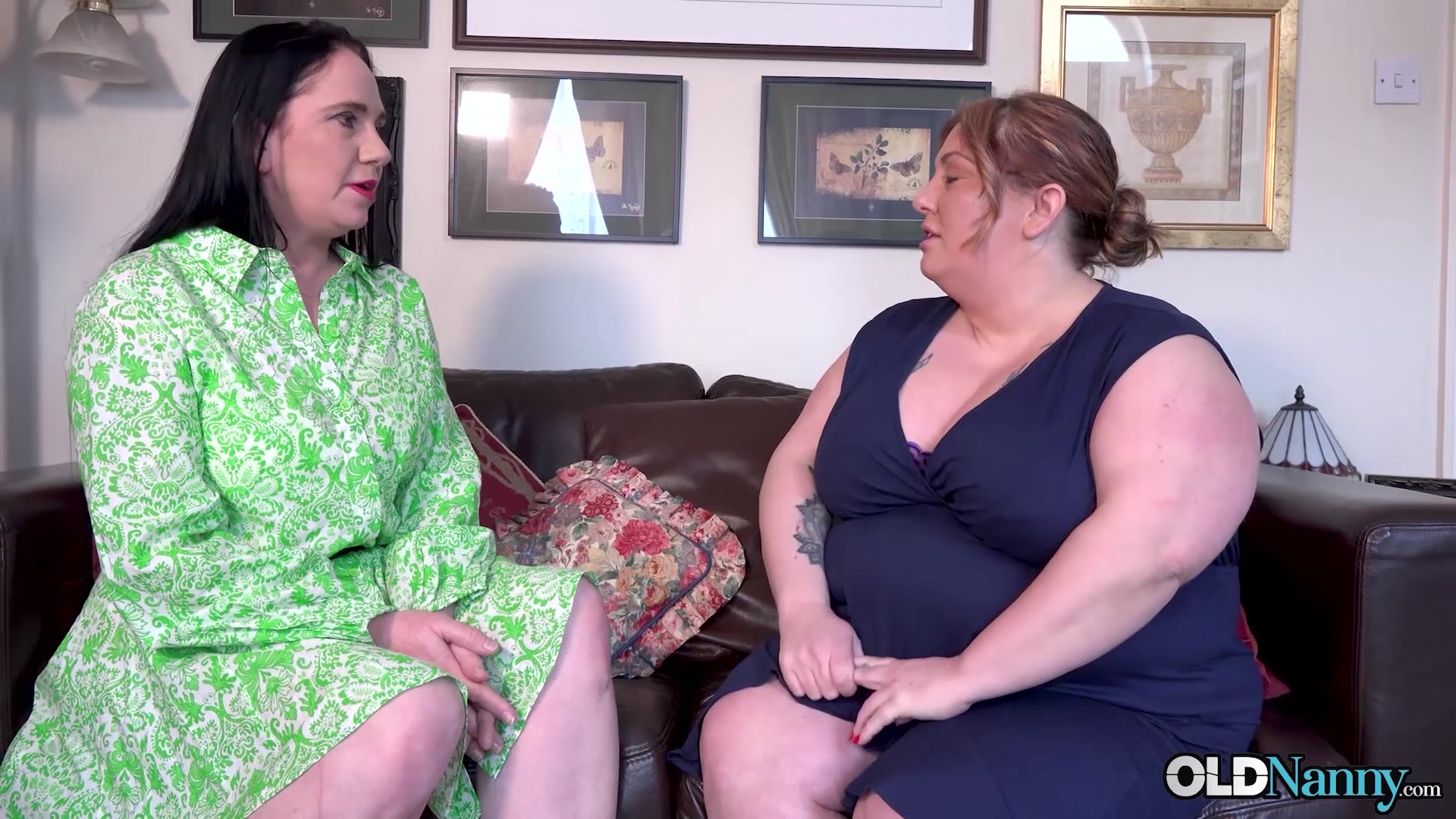 OLDNANNY Busty And Maure Lesbians Masturbating Together