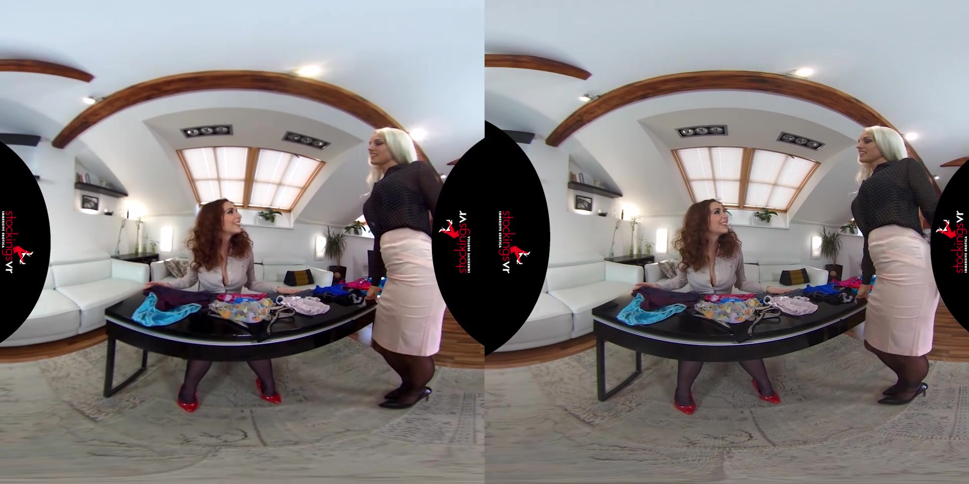 Panty model audition starring Antonia Sainz and Blanche Bradburry