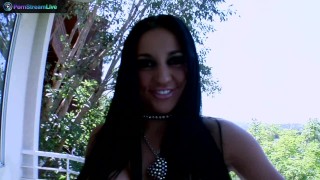 Huge titted Audrey Bitoni playing dildo with hottie Jenaveve Jolie
