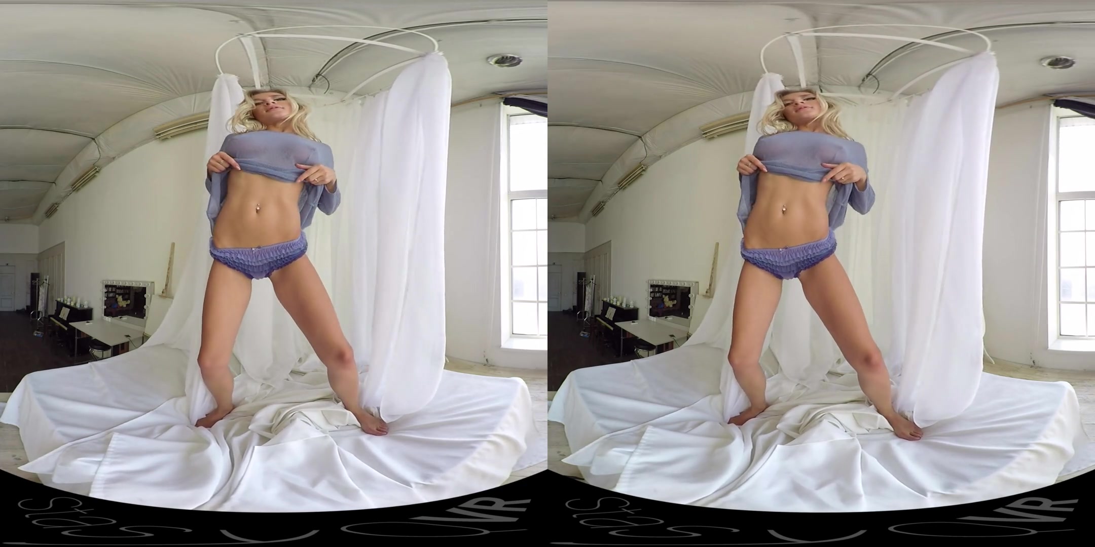 Busty, Leggy Babe Has Fun In Lingerie - StasyQVR