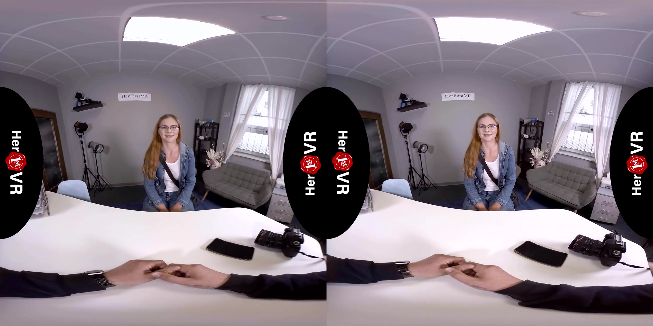 Katie - First VR Casting; Amateur MILF Solo - SexLikeReal