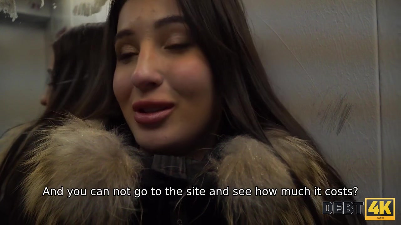 Debt4k. Only super-hot body and skileld mouth help girl to avoid arrest