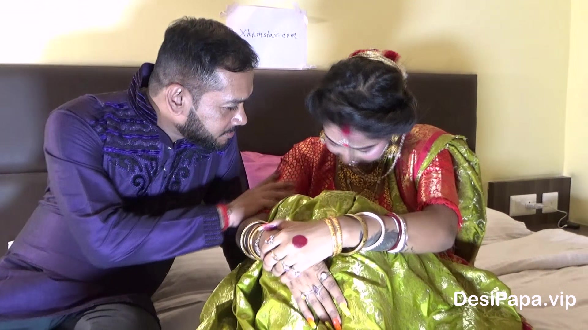 Newly Married Indian Girl Sudipa Hardcore Honeymoon First night sex and creampie - Hindi Audio