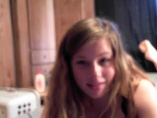 Blonde chick with big tits spreading her pussy lips wide