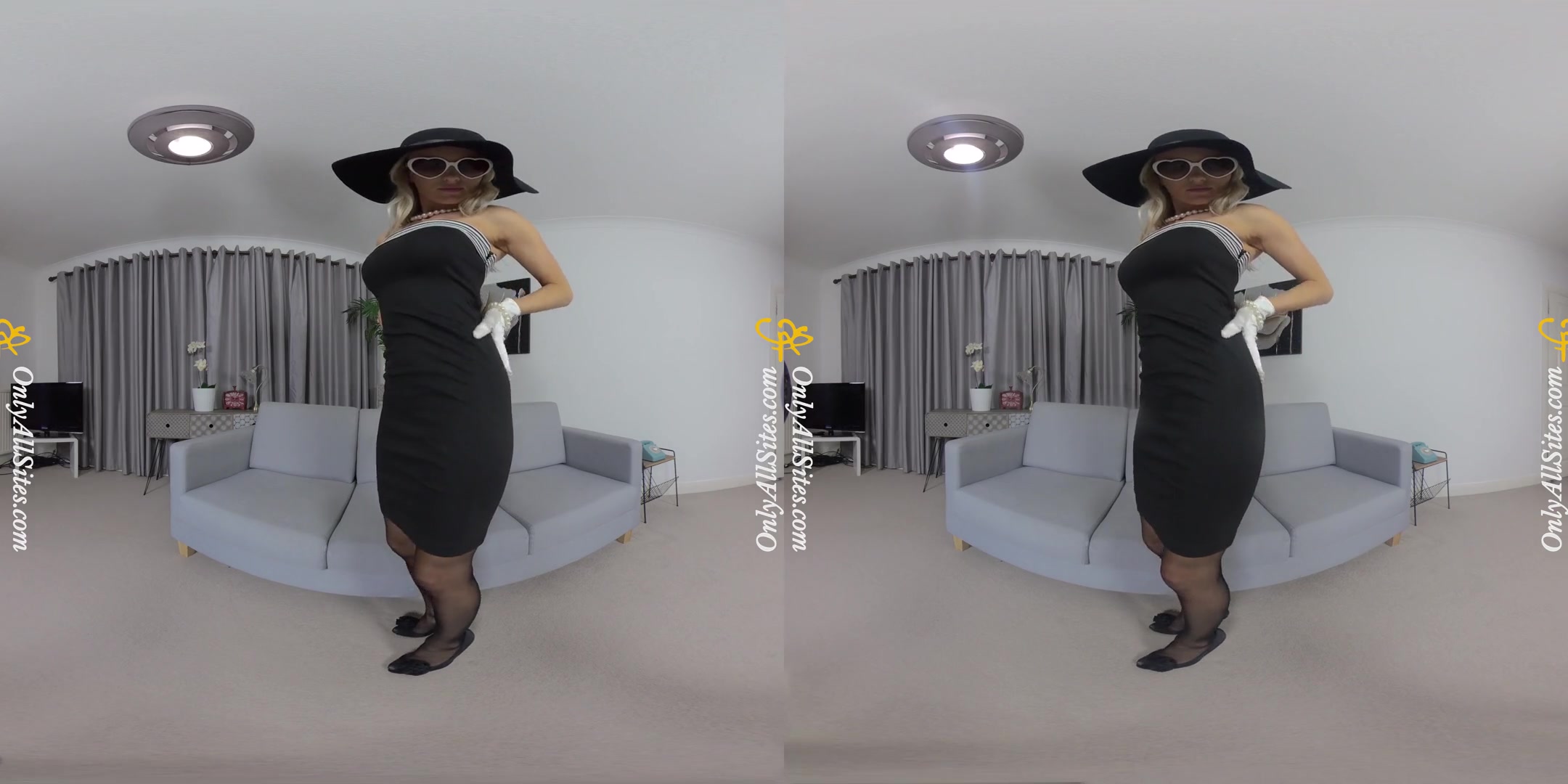 Natasha Anastasia - Black Hat; Gorgeous Blonde Babe Stripping