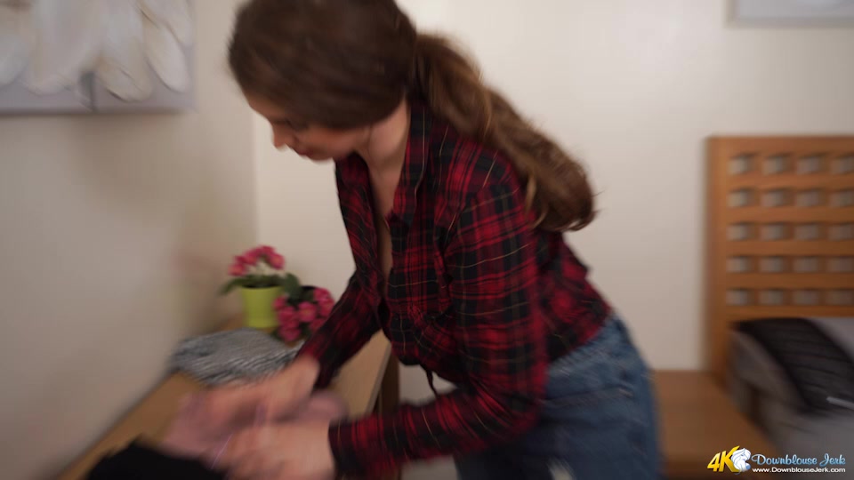 Cleaning Cleavage - DownblouseJerk