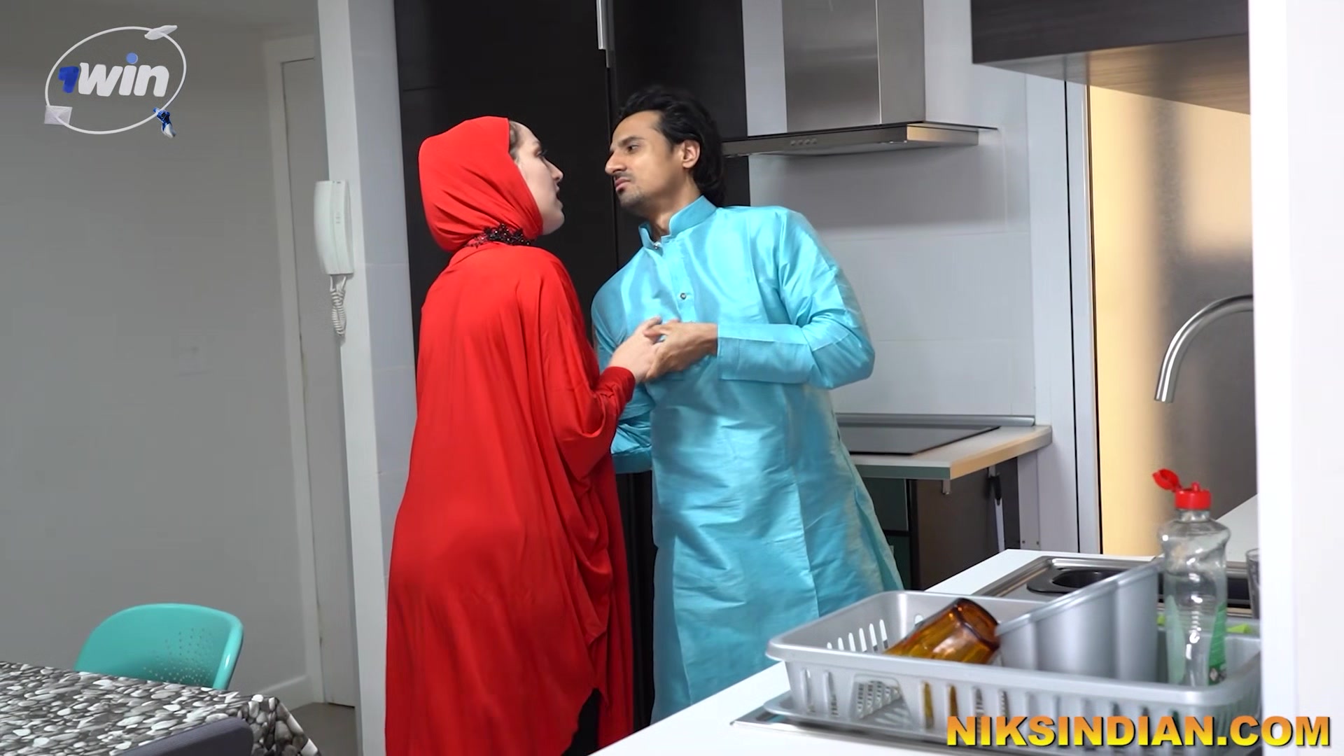Cuckold Husband Watching His Big Ass Muslim Wife Getting Railed by Big Cock Guy