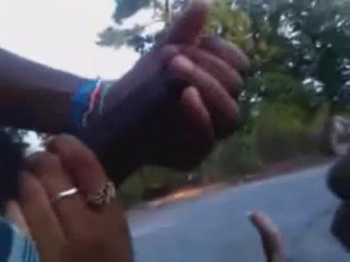 Dark Hotty Gives Her BBC Boyfriend A Head Oudoor