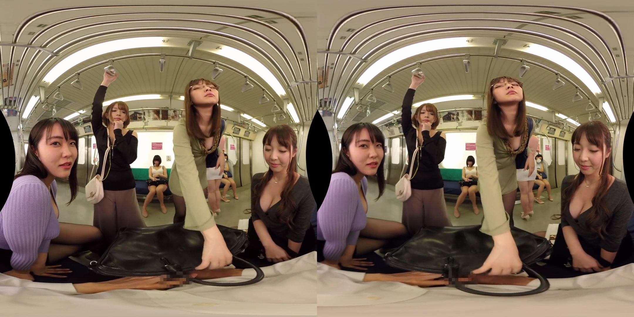You Accidentally Boarded the Ladies-Only Train Car; Reverse Gangbang CFNM with Japanese Babes