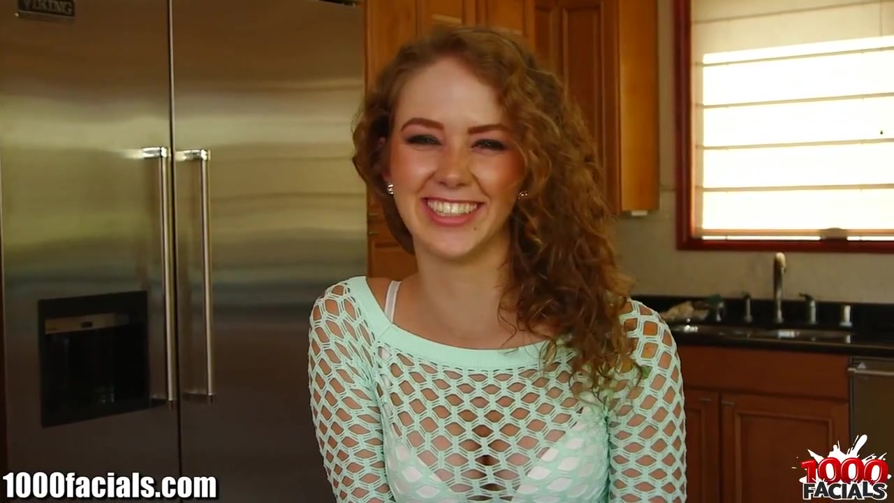 1000Facials Red head Kimber Day is full of cream!