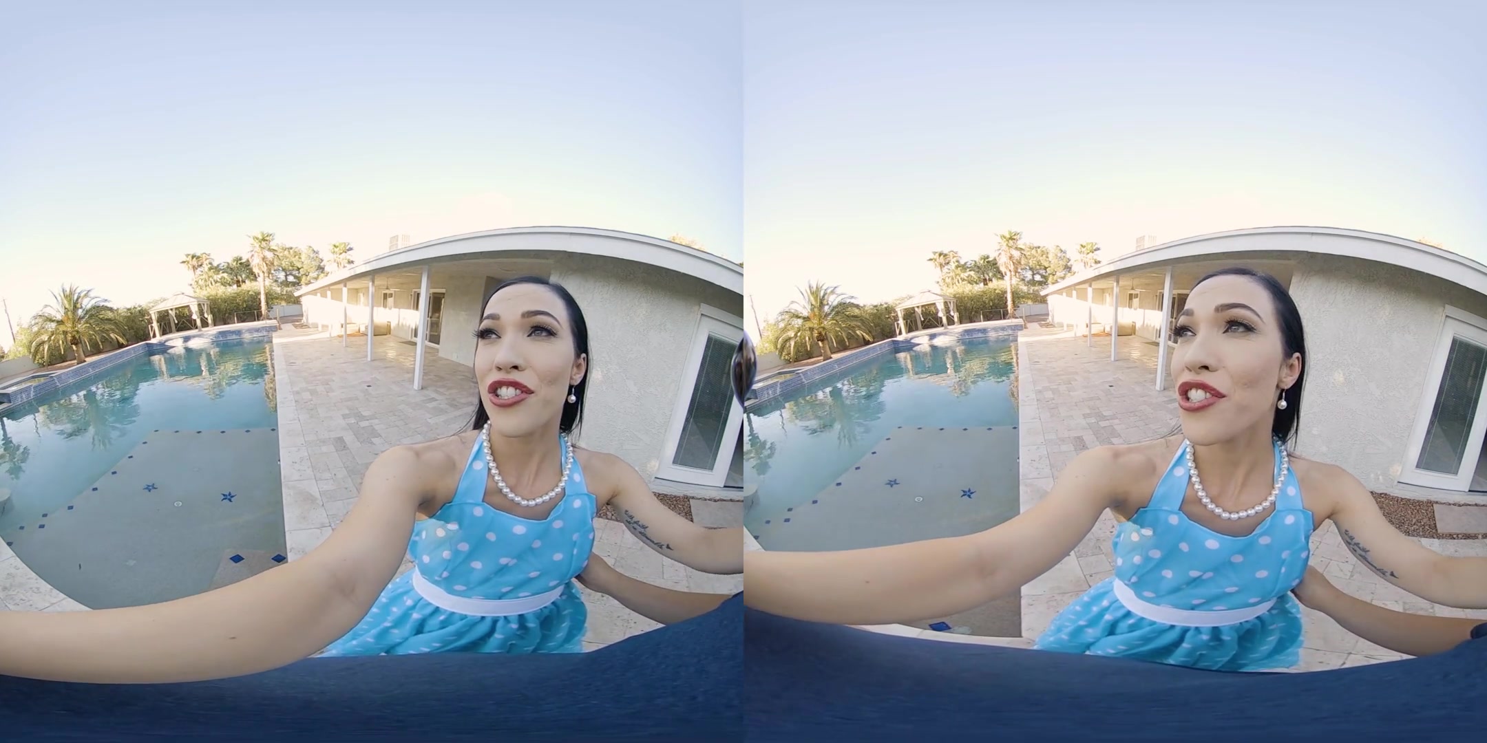 Pussy Harbor - Outdoor Poolside Blowjob Cum Swallow
