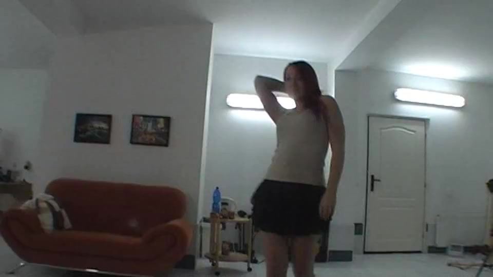 Wild striptease and lapdance by sexy redhead
