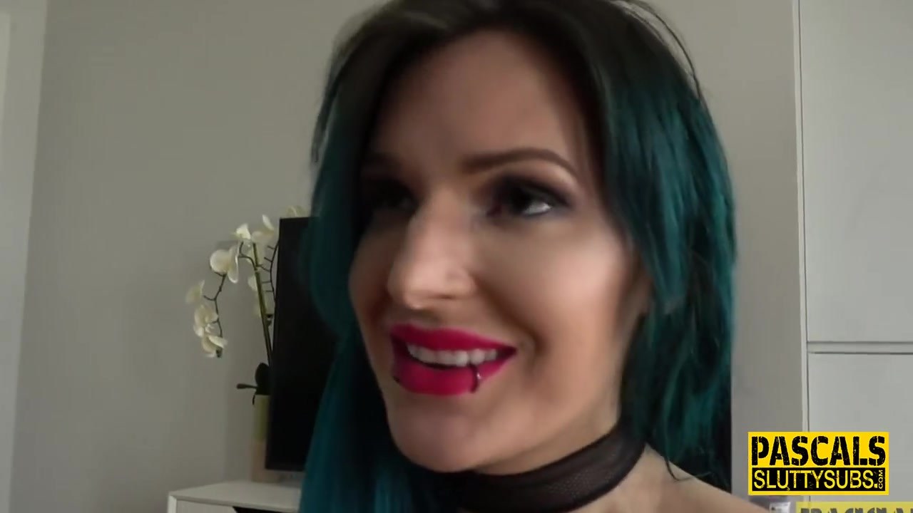 Anally Pounded Goth Sub Toys Her Pussy