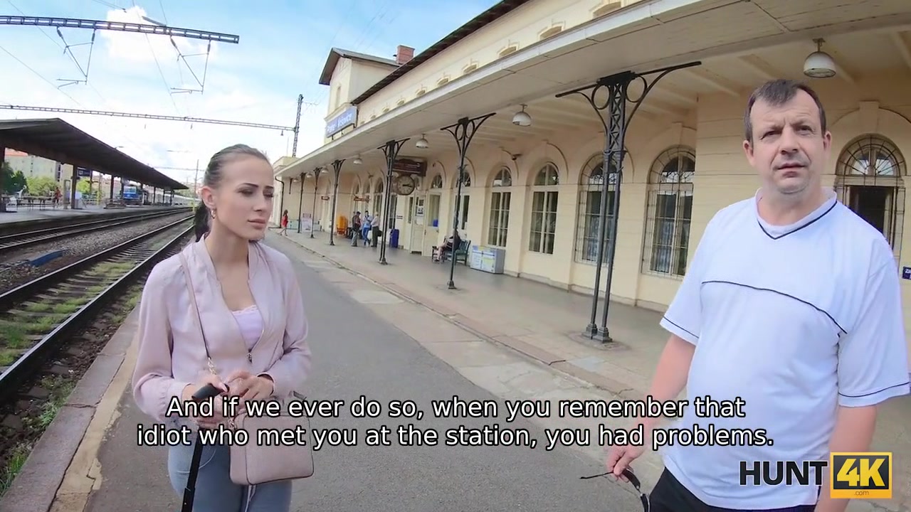 HUNT4K. Couple needs money for tickets but hunter wants fresh vagina