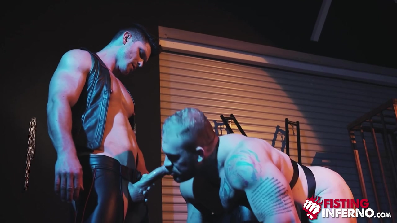 Beefy Stud Dominated By Leather Clad