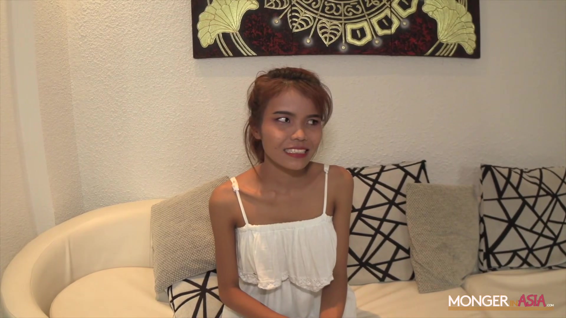 Super skinny Thai twat gets knocked up at work